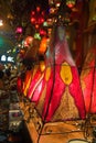 Traditional oriental skin lamps in Istanbul Grand Bazar