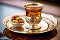 Traditional oriental tea service. AI generated. Royalty Free Stock Photo