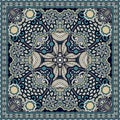 Traditional ornamental floral paisley bandanna