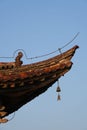 Traditional ornamentation of a Chinese temple roof.