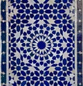 Traditional ornate Moroccan Zellige Tile Pattern in a riad