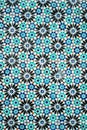 Traditional ornate portuguese decorative blue colored tiles azulejos Royalty Free Stock Photo