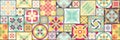 Traditional ornate Portuguese decorative tile color azulejos. Abstract background.