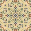 Traditional ornate portuguese decorative tiles azulejos. Vintage pattern. Royalty Free Stock Photo