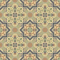 Traditional ornate portuguese decorative tiles azulejos. Vintage pattern. Royalty Free Stock Photo