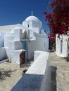 Traditional orthodox compact church to Chora to Amorgos in Greece.