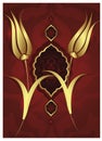 Traditional ottoman gold design Royalty Free Stock Photo