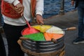 Traditional Ottoman Macun Candy Making on the Streets of Istanbul, Turkey Royalty Free Stock Photo