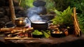 Traditional Outdoor Cooking Setup