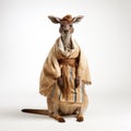 Traditional Outfit-clad Kangaroo: A Captivating Photo With Inventive Character Designs