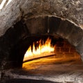 A traditional oven for cooking and baking pizza.