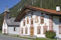 Traditional painted buildings in Tirol