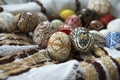 Traditional painted Easter egg from Bucovina, Romania.