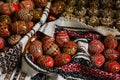 Traditional painted eggs for the orthodox Easter