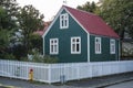 Traditional painted houses homes in central reykjavik iceland ci