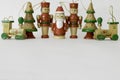 Traditional painted wooden toy Christmas decorations Royalty Free Stock Photo