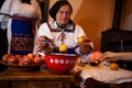 The traditional painting of Easter eggs in Maramures Romania Royalty Free Stock Photo