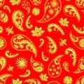 Traditional paisley seamless pattern