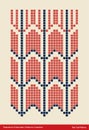 Traditional Palestinian Embroidery Patterns The Tall Palms. Royalty Free Stock Photo