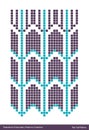 Traditional Palestinian Embroidery Patterns The Tall Palms. Royalty Free Stock Photo