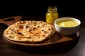 Traditional Parantha ghee fresh. Generate Ai Royalty Free Stock Photo