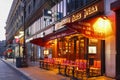 The traditional Parisian cafe Le relais Paris Opera located near Opera palace Garnier in Paris, France.