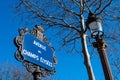 Traditional Parisian street sign of Avenue of the Champs-Elysees, Paris, France Royalty Free Stock Photo