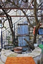 Traditional patio in artist quarter in Safes Tzfat. Israel