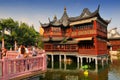 Traditional pavilion in Yu Garden or Yuyuan Garden an extensive Chinese garden located beside the City God Temple in the northeast