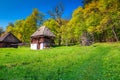 Traditional peasant house,Astra Ethnographic village museum, Sibiu, Romania, Europe