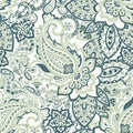 Traditional Persian pickles seamless pattern. Vintage flowers ornament.