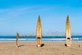 Traditional Peruvian small Reed Boats Royalty Free Stock Photo