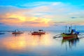 Traditional Philippines boats Royalty Free Stock Photo