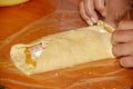 Traditional pib chicken tamal during hanal pixan, day of the dead in Yucatan, Mexico