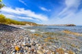 Traditional pictorial coastal fishing village of Milatos, Crete. Royalty Free Stock Photo