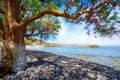 Traditional pictorial coastal fishing village of Milatos, Crete. Royalty Free Stock Photo