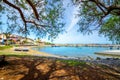 Traditional pictorial coastal fishing village of Milatos, Crete. Royalty Free Stock Photo