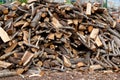 Traditional pile of chopped fire woow