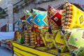 Traditional pillow and textiles pattern in Souq Waqif from Qatar.