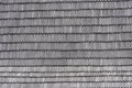 Traditional pine wood shingle roofing close up shot for background Royalty Free Stock Photo