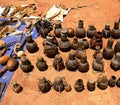 Traditional pitchers and pots at handicrafts local market Kei Afer, Omo valley, Ethiopia