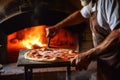 Traditional Pizza Oven Cooking with Ai Generated