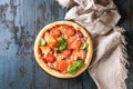 Pizza with salmon Royalty Free Stock Photo