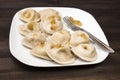 Traditional polish dumplings, pierogi ruskie Royalty Free Stock Photo