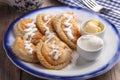 Traditional Polish dumplings Pierogi ruskie Royalty Free Stock Photo