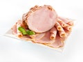 Traditional Polish fresh smoked ham Royalty Free Stock Photo