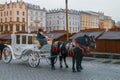 Traditional Polish horse carriage. Royalty Free Stock Photo