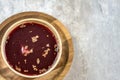 Traditional Polish soup made of red beetroot - copy space Royalty Free Stock Photo