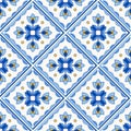 Traditional Portugal Lisbon azulejo ceramic cement tiles pattern