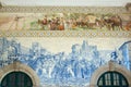 Portuguese blue tiles of Sao Bento train station